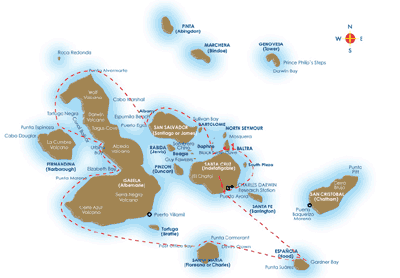 Yacht Samba, itinerario alle Isole Galapagos